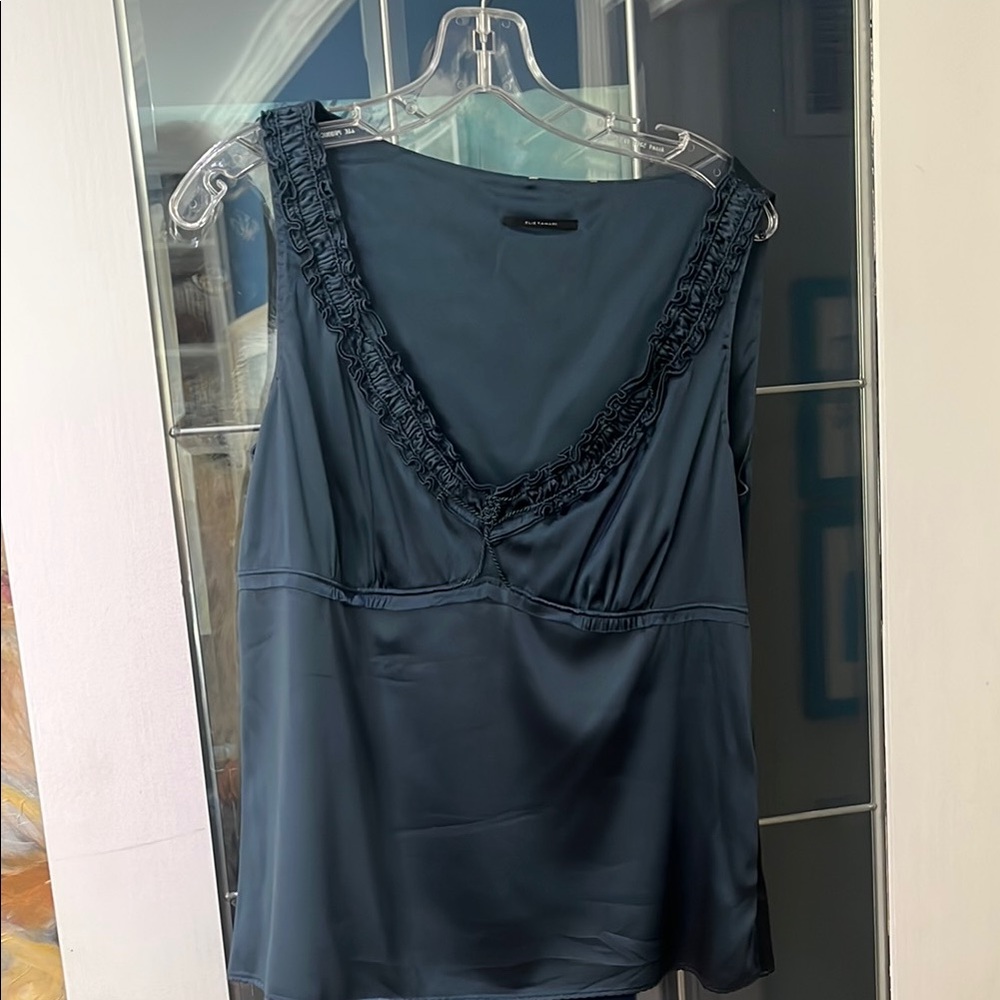 Elie Tahari Deep Blue Silk Blouse
